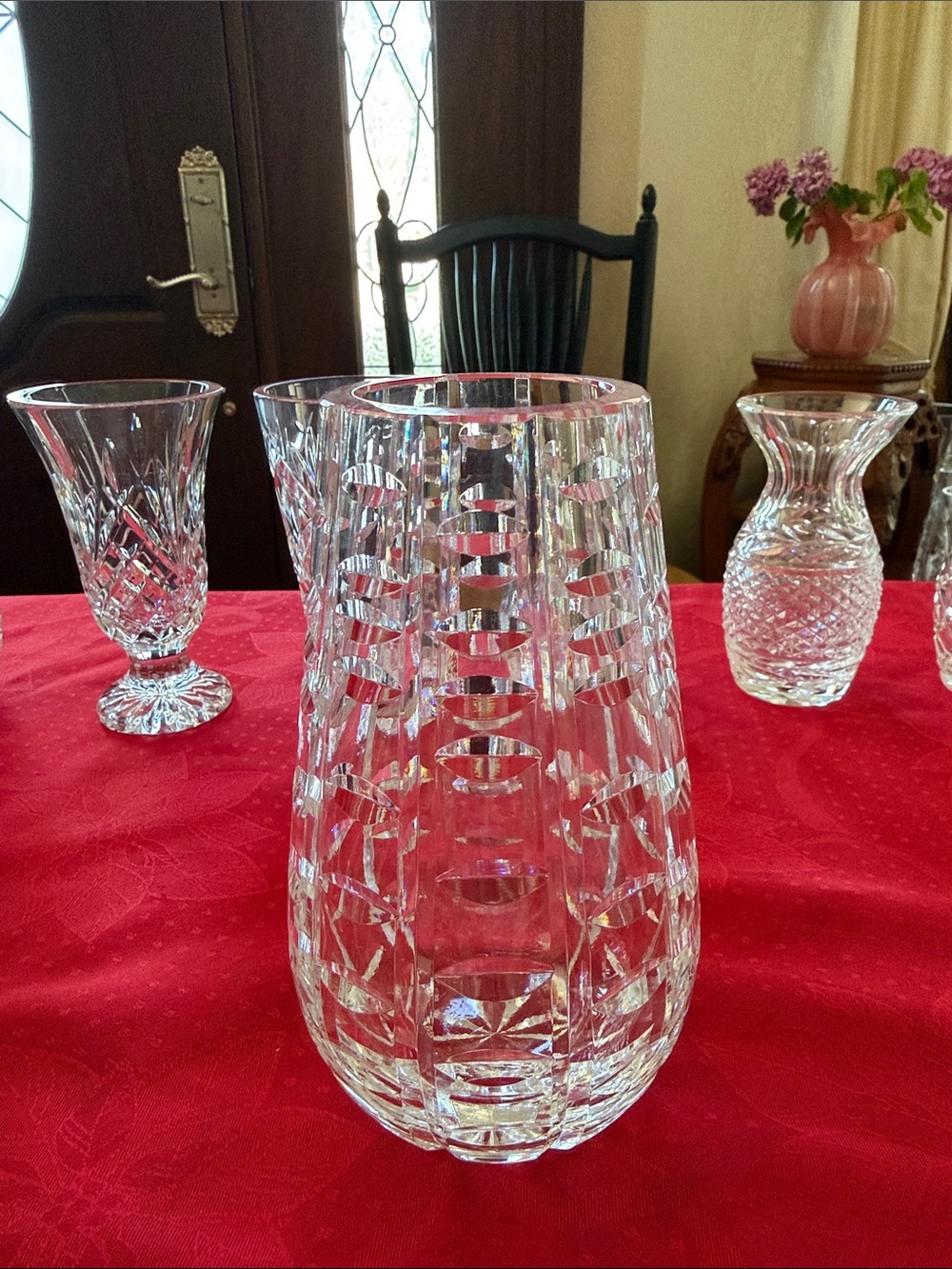 Waterford Crystal Clear Cut-Pattern Vase